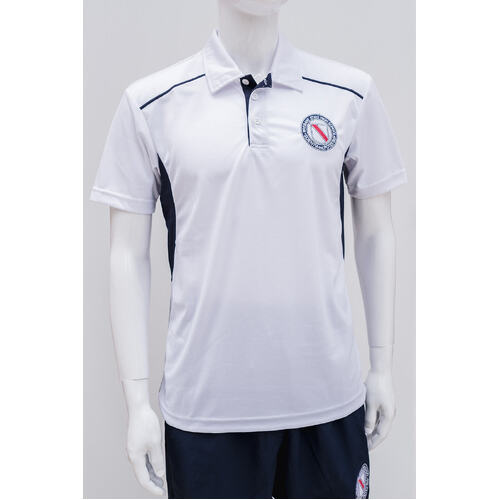 Tennis/Cricket White Polo S/S [Size: 2XS]